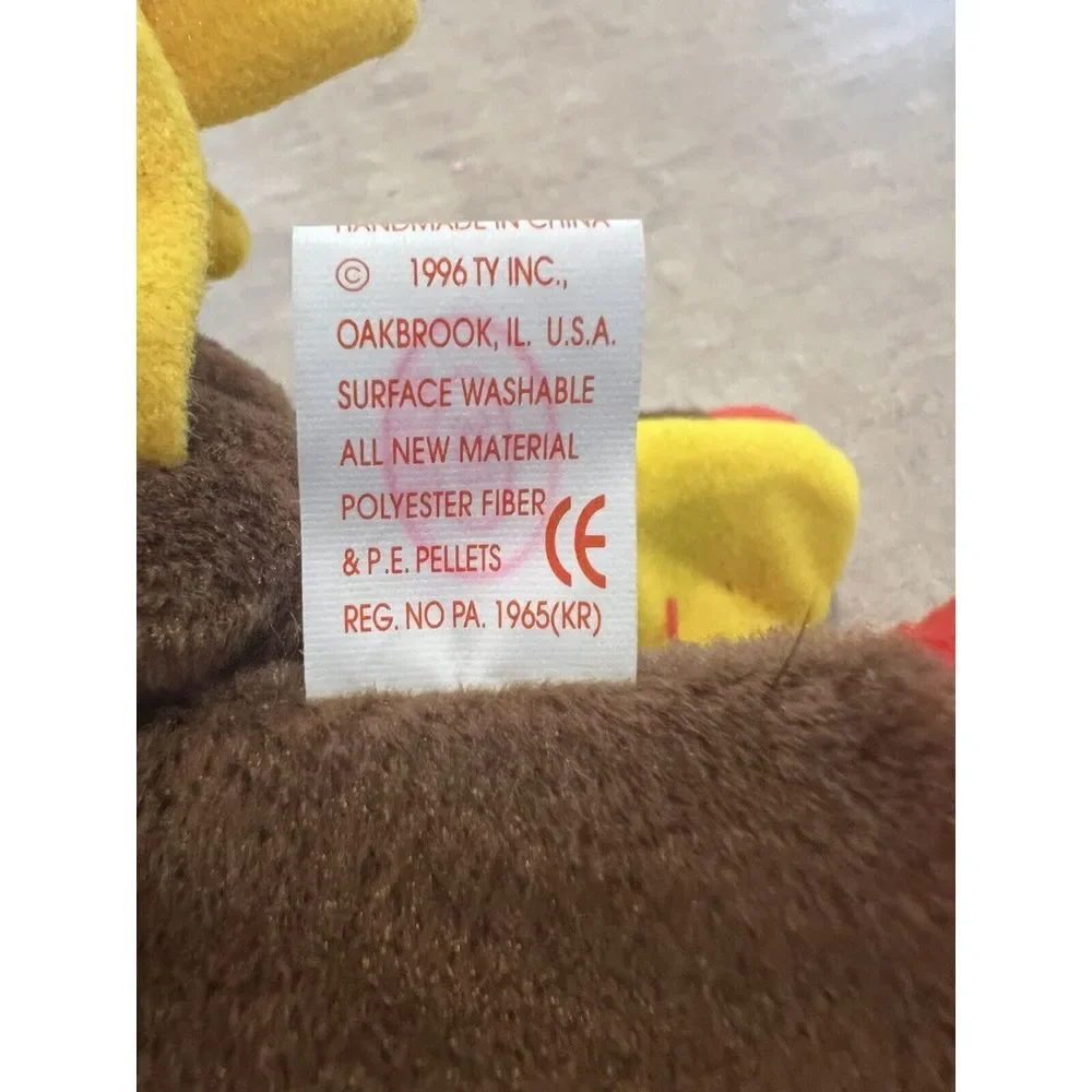 TY Beanie Baby Gobbles the Turkey 1996 Thanksgiving Turkey Mint Condition